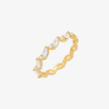 White topaz band ring