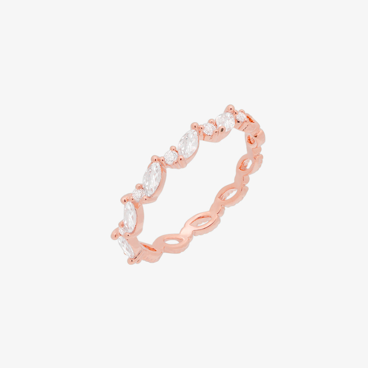 White topaz band ring